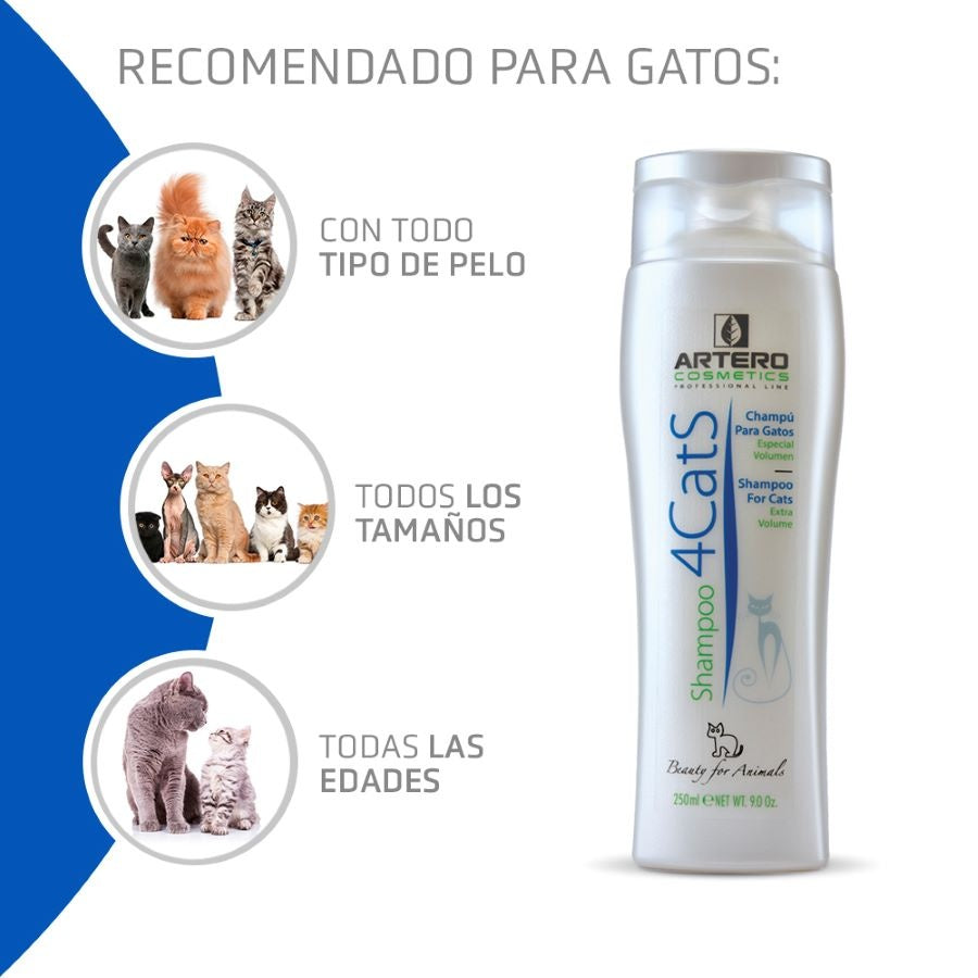 Artero Champú Gato 4cats 250ml.