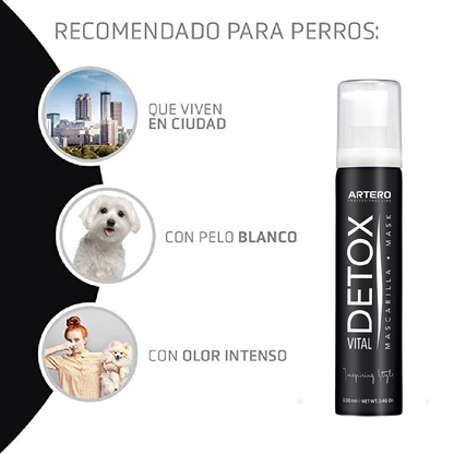 Artero Detox Vital, Mascarilla De Carbón Activo Para Perros y Gatos 90ML