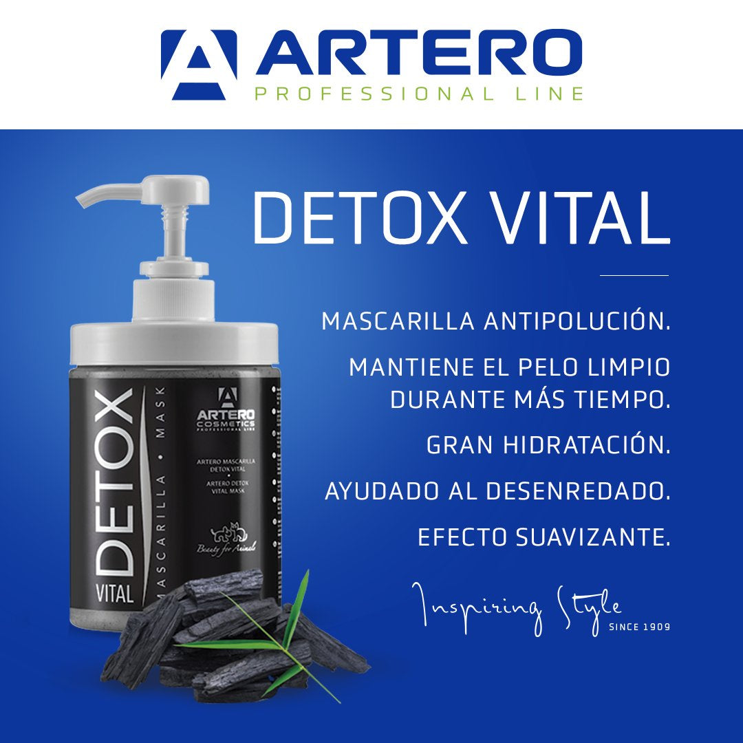 Artero Detox Vital, Mascarilla De Carbón Activo Para Perros y Gatos 90ML